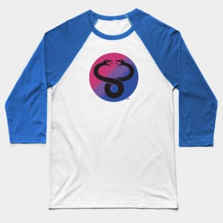 Evil Spirits Shield (Bi Pride Colors) Baseball T-Shirt